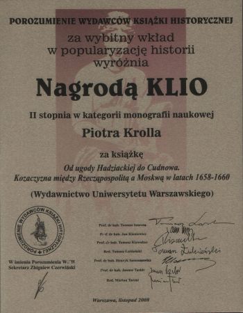 Nagroda KLIO 2008