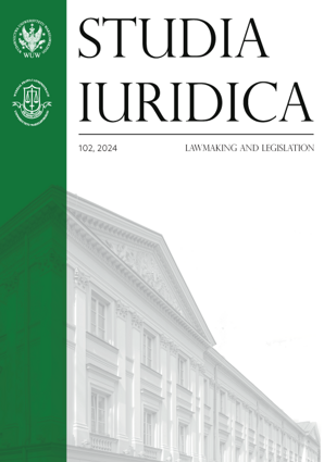 Studia Iuridica, nr 102. Lawmaking and Legislation (PDF)