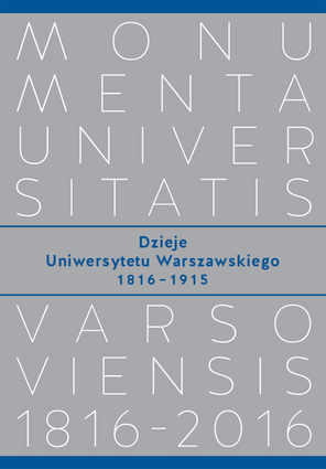 Dzieje Uniwersytetu Warszawskiego 1816−1915 − EBOOK