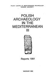 Polish Archaeology in the Mediterranean 03. Reports 1991 (PDF)