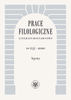 Prace Filologiczne. Literaturoznawstwo 10 (13) 2020. Agony (PDF)